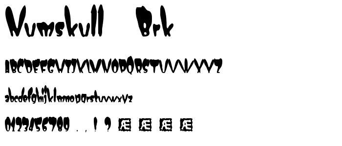 Numskull (BRK) font